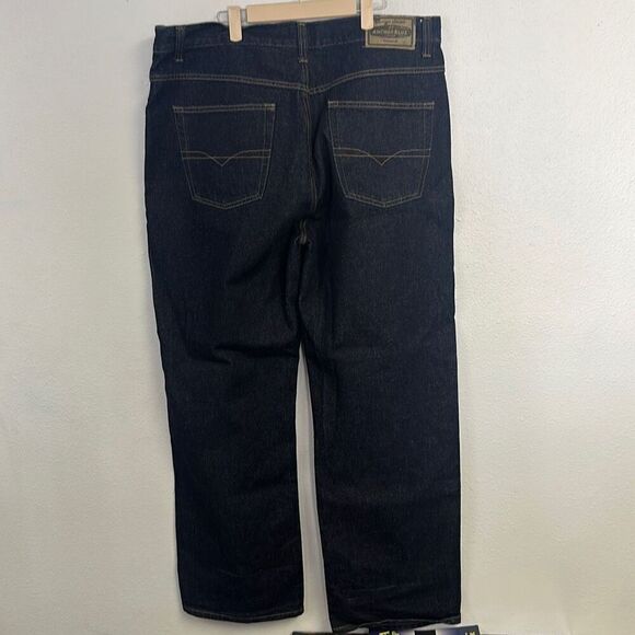 Vintage 90’s 2000’s Anchor Blue Men's Blue Easy Fit Straight Leg‎ Jeans Size 38 - Picture 3 of 7